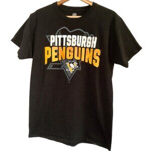 Pittsburgh Penguins T Shirt Mens Medium Black NHL Official Hockey Short Sleeve